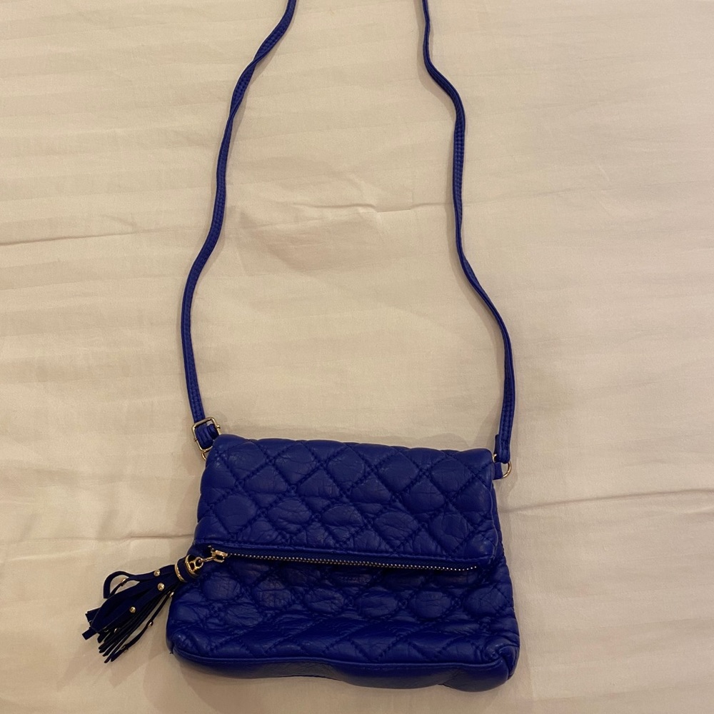 Royal blue crossbody clutch